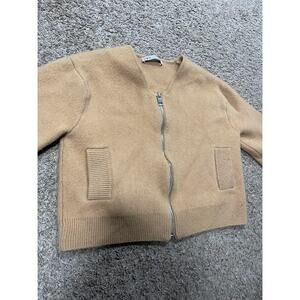 Tan Zara Zip Up Jacket